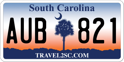 SC license plate AUB821