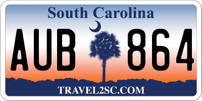 SC license plate AUB864