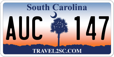 SC license plate AUC147