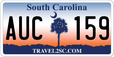 SC license plate AUC159