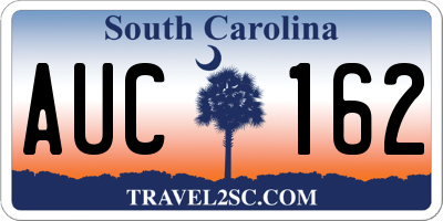 SC license plate AUC162