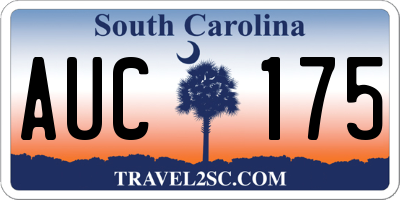 SC license plate AUC175