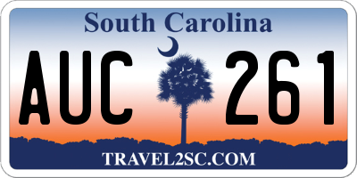 SC license plate AUC261