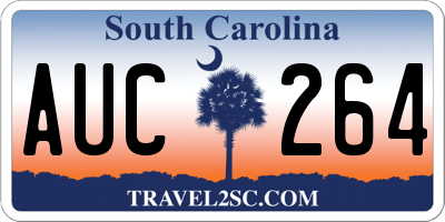 SC license plate AUC264