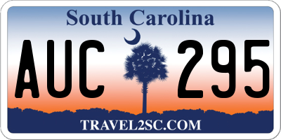 SC license plate AUC295
