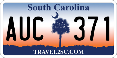 SC license plate AUC371