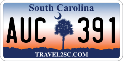 SC license plate AUC391