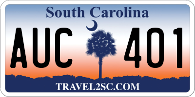 SC license plate AUC401
