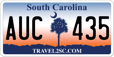 SC license plate AUC435