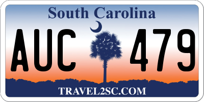 SC license plate AUC479