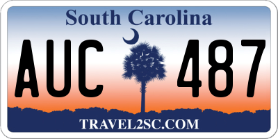 SC license plate AUC487