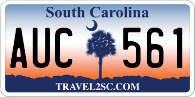 SC license plate AUC561