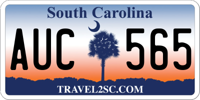 SC license plate AUC565
