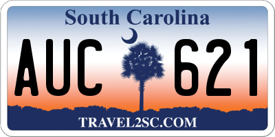 SC license plate AUC621