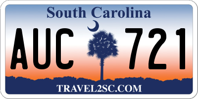 SC license plate AUC721