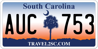 SC license plate AUC753