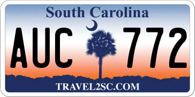 SC license plate AUC772