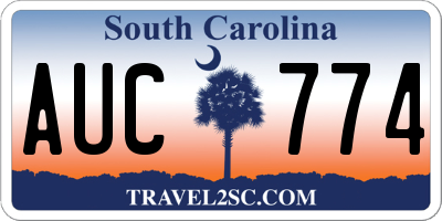 SC license plate AUC774
