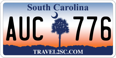 SC license plate AUC776