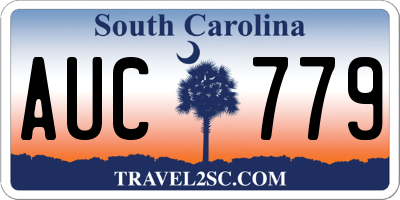 SC license plate AUC779