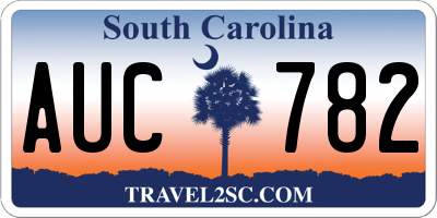 SC license plate AUC782