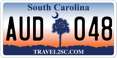 SC license plate AUD048