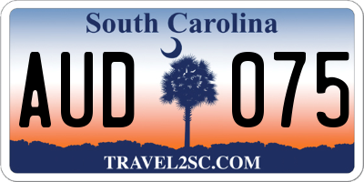 SC license plate AUD075