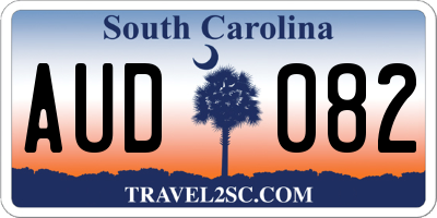 SC license plate AUD082