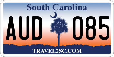 SC license plate AUD085