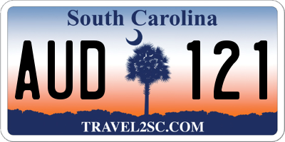 SC license plate AUD121