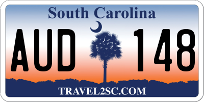 SC license plate AUD148