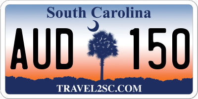 SC license plate AUD150