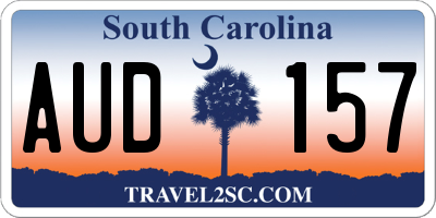 SC license plate AUD157
