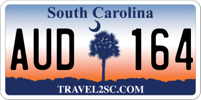 SC license plate AUD164