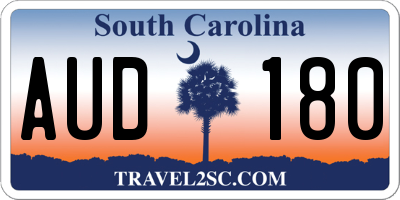 SC license plate AUD180