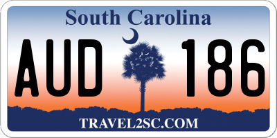 SC license plate AUD186