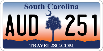 SC license plate AUD251