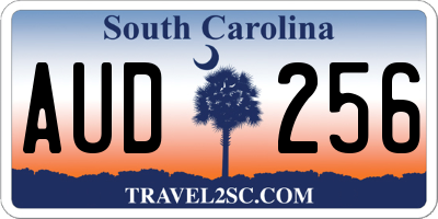 SC license plate AUD256