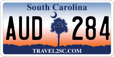 SC license plate AUD284