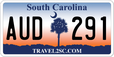 SC license plate AUD291