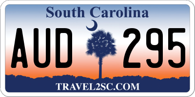 SC license plate AUD295