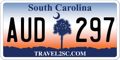 SC license plate AUD297