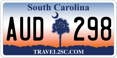 SC license plate AUD298