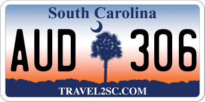 SC license plate AUD306