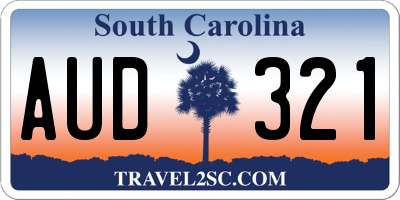 SC license plate AUD321