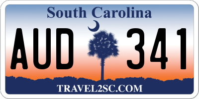 SC license plate AUD341