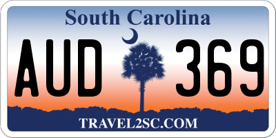 SC license plate AUD369