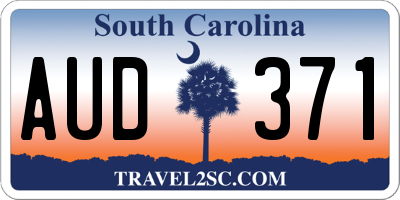SC license plate AUD371
