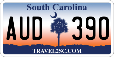 SC license plate AUD390