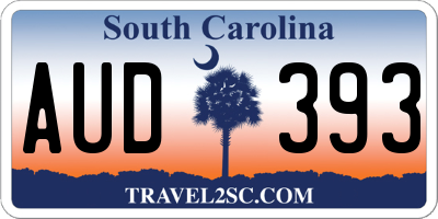 SC license plate AUD393